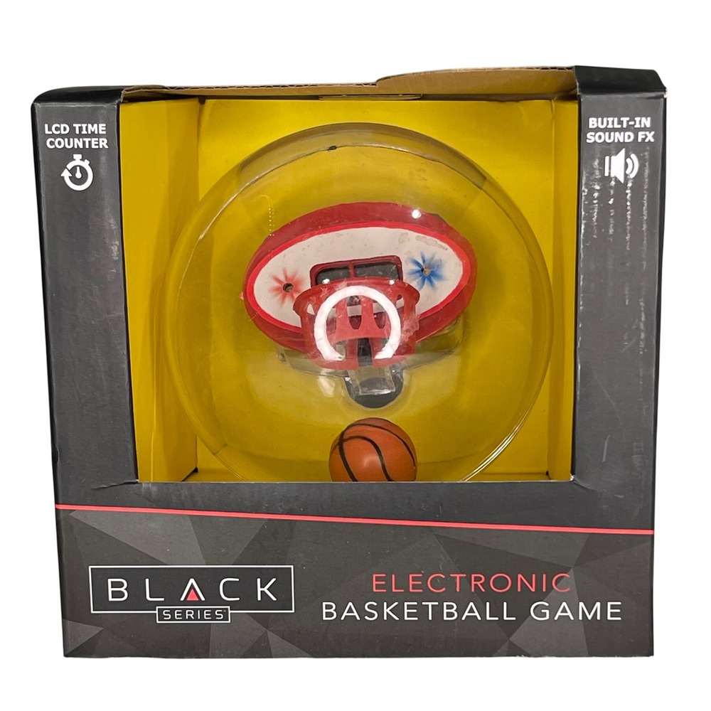 Black Series Electronic Basketball Game Handheld Sphere LCD Scoreboard Sound FX